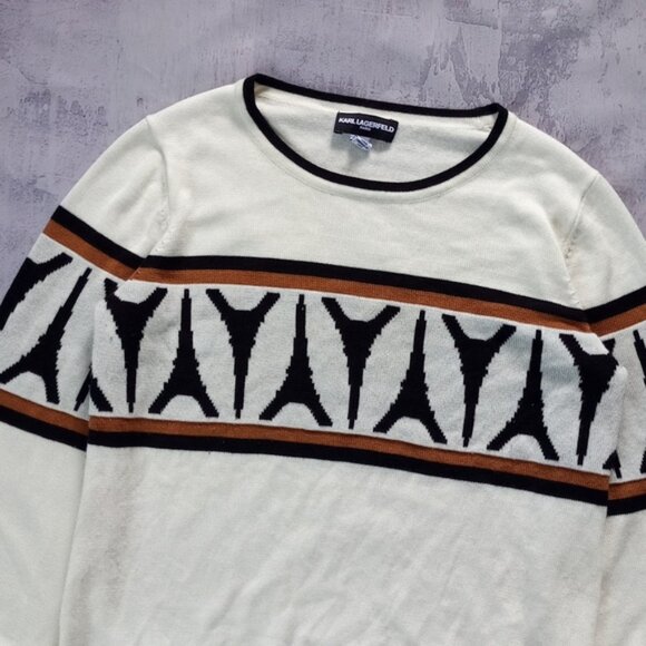 Karl Lagerfeld Eiffel Tower Bishop-Sleeve Sweater - Picture 3 of 7